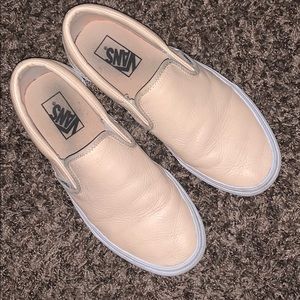 Limited edition pink/creme leather vans